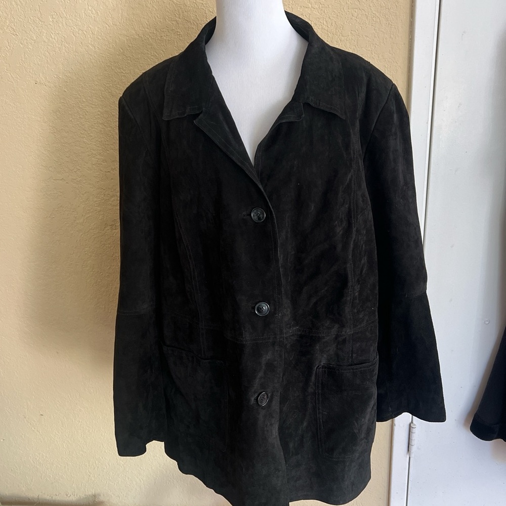 Venezia Black Suede Women's Blazer